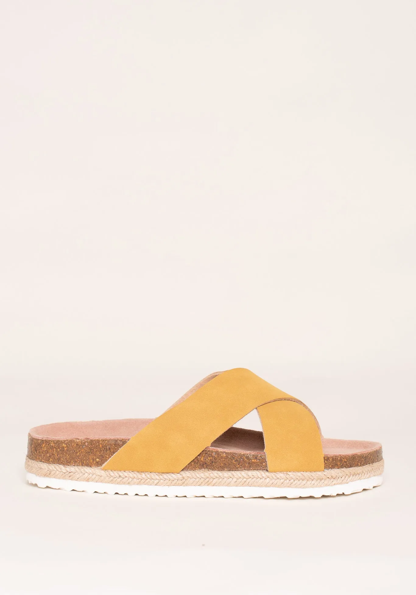 Yellow Crisscross Sandals