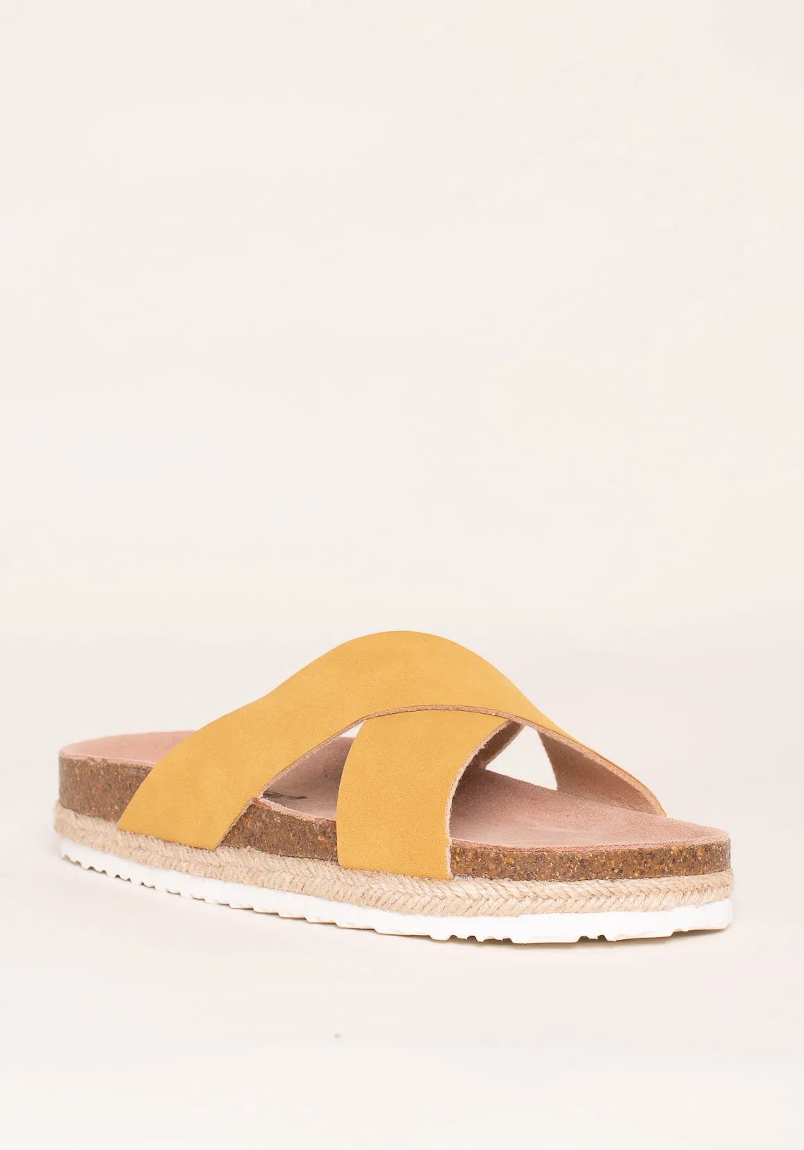 Yellow Crisscross Sandals