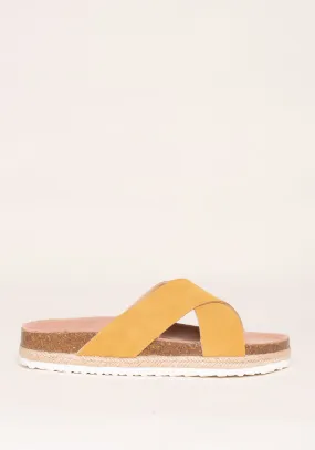 Yellow Crisscross Sandals