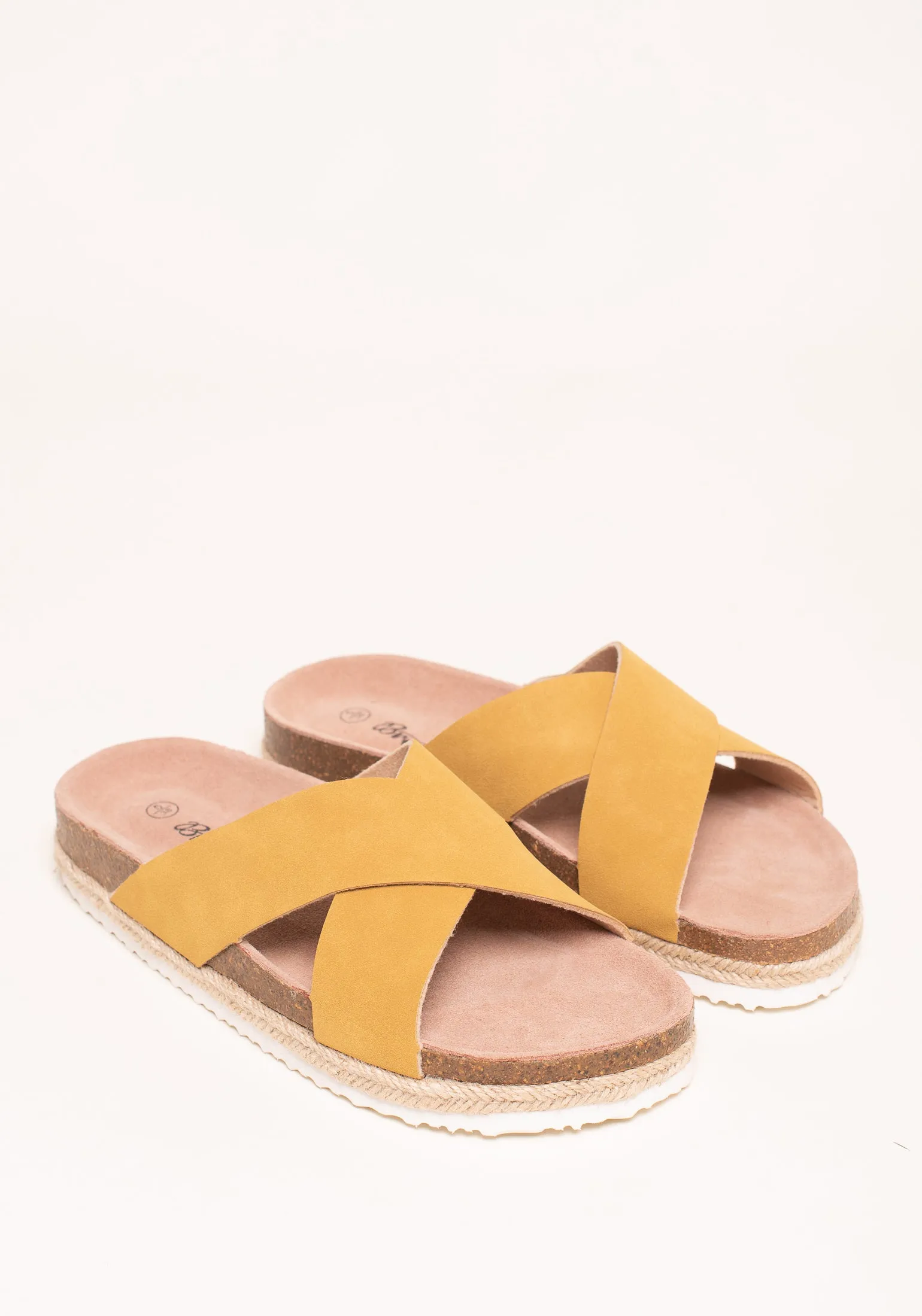 Yellow Crisscross Sandals